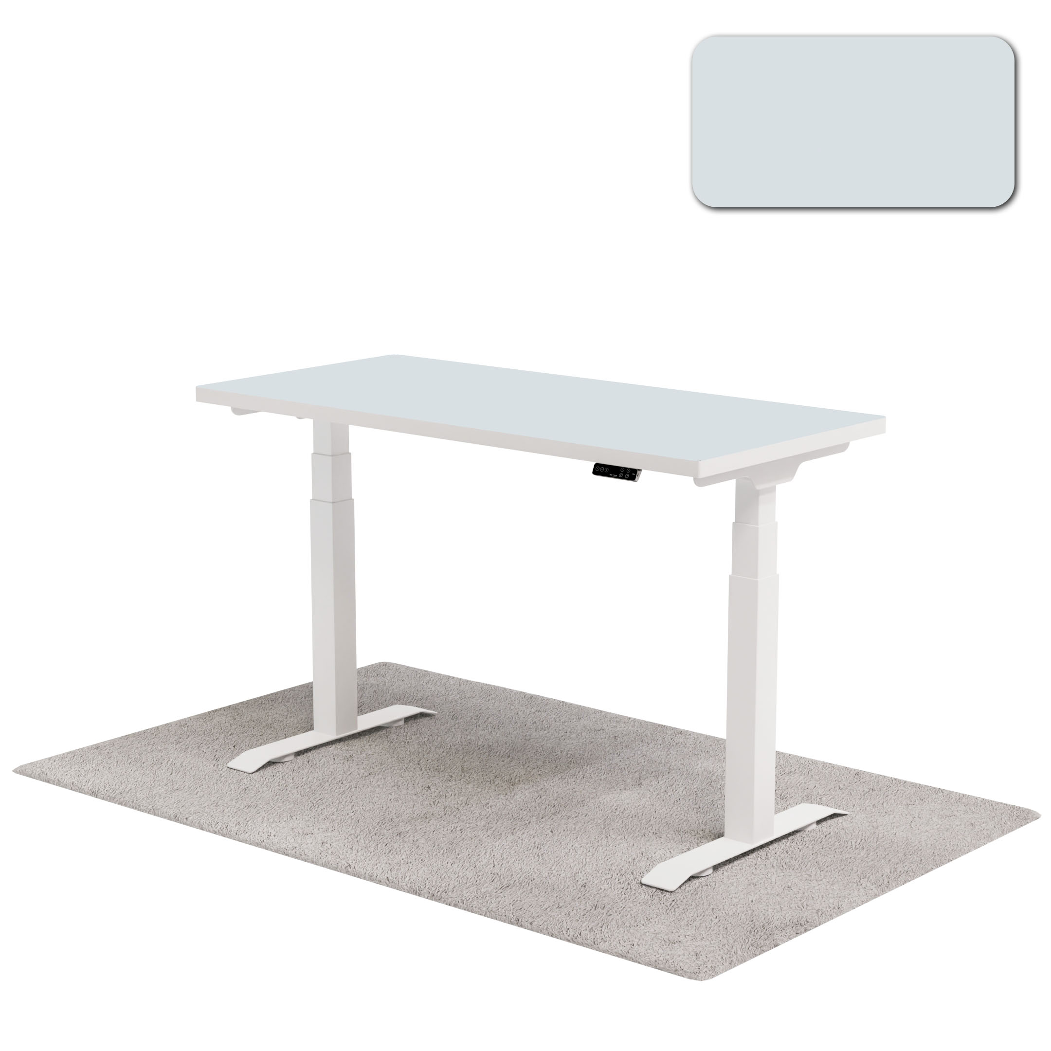 Onedesk Bianco Ghiaccio ODAFS001 Anti Finger print standing desk white leg