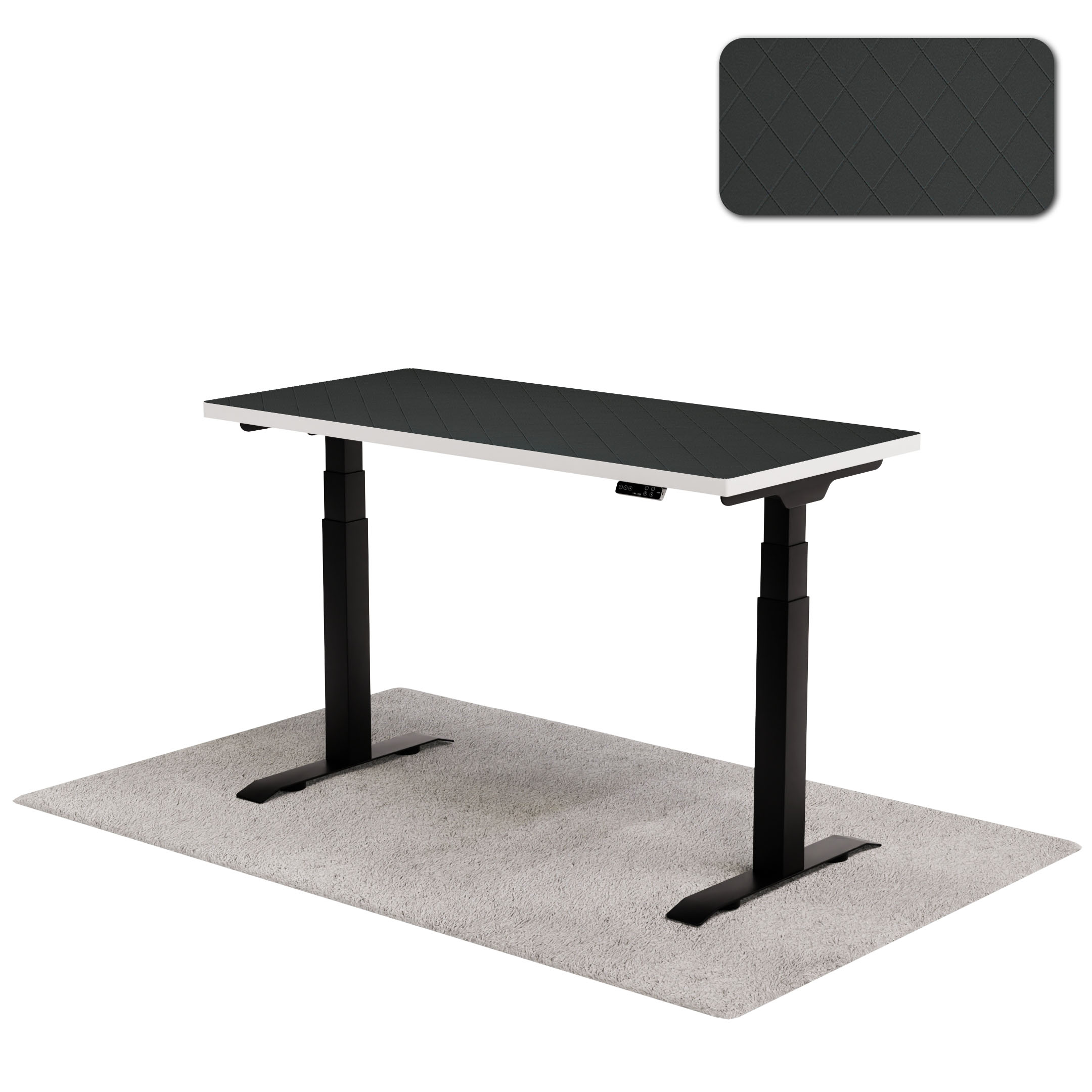 black single desk