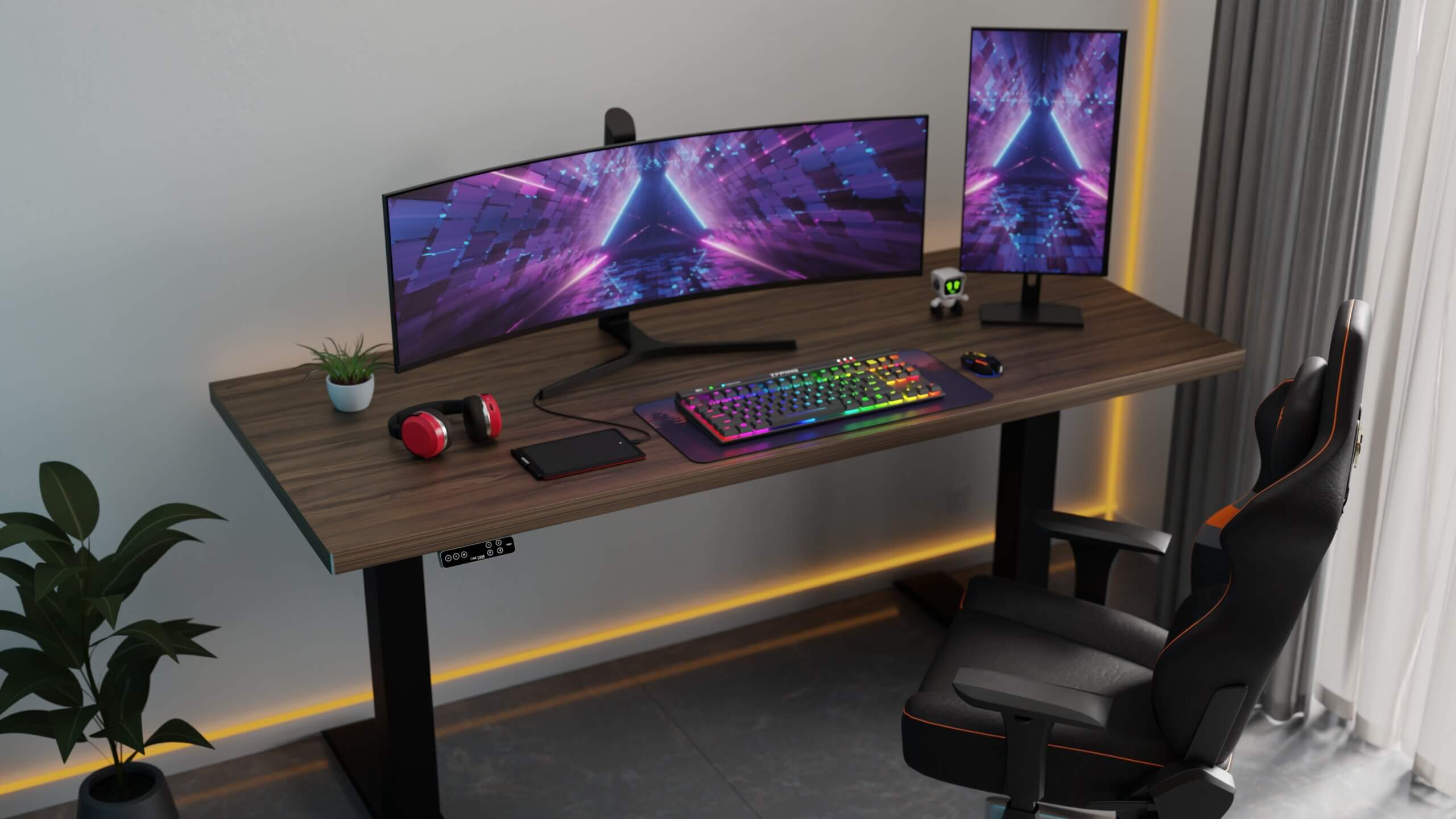 Gaming with a standing desk can enhance both your health and performance